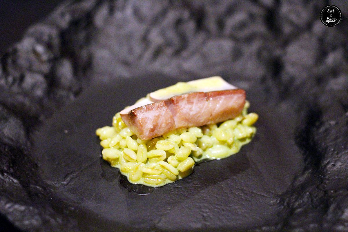 Caballa ahumada con falso risotto - 47 ronin restaurante japonés Madrid