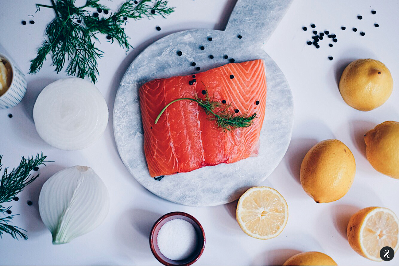Ingredientes salmón estilo nórdico
